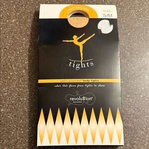 Revolution Dancewear Black and Yellow Tights-NWOT